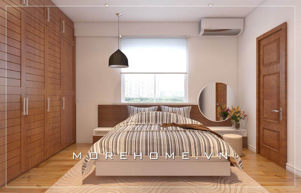 Giường ngủ chung cư gỗ công nghiệp